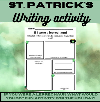 Preview of If I were a Leprechaun! Fun St. Patrick's day Activity!