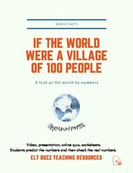 Preview of If The World Were A Village Of 100 People. Global Issues. PPTx. Quiz.