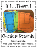 If/Then Choice Boards