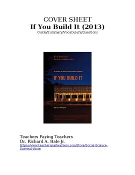 Preview of If You Build It (2013) Guide/Summary/Vocabulary/Questions