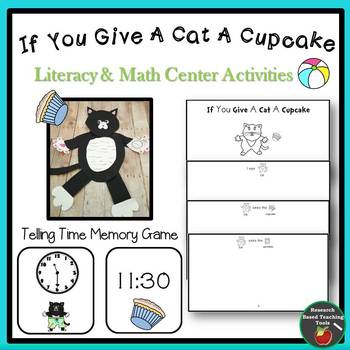 Preview of If You Give A Cat A Cupcake: Preschool & Kindergarten Literacy & Math Activities
