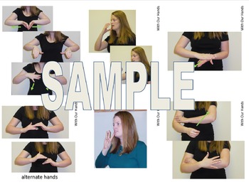 Preview of If You Give A Cat A Cupcake Sign Language (ASL) Vocabulary Cards