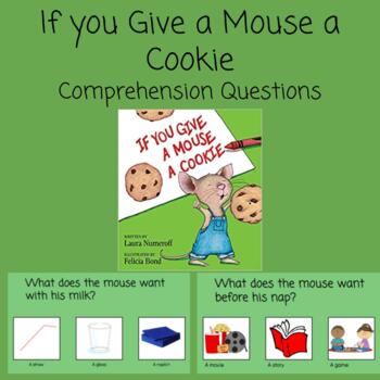 Preview of If You Give A Mouse A Cookie Comprehension Questions Book Companion-Google slide