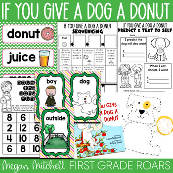 Preview of If You Give a Dog a Donut Activities Book Companion Reading Comprehension