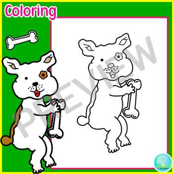 dog bone coloring pages for kids