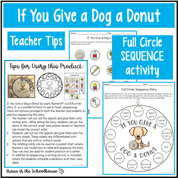 If You Give a Dog a Donut Sequencing Activities by Kraus in the Schoolhouse
