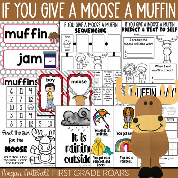 Preview of If You Give a Moose a Muffin Activities Book Companion Reading Comprehension