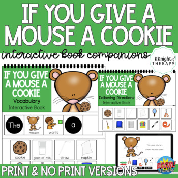 Preview of If You Give a Mouse a Cookie Interactive Books + BOOM Cards | Book Companion