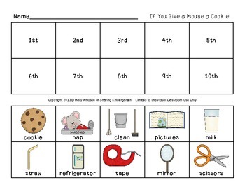 If You Give a Mouse a Cookie Literacy Unit by Sharing Kindergarten