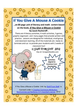 If You Give a Mouse a Cookie - Literacy and Math Centers by Stuff from ...