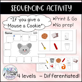 Preview of If You Give a Mouse a Cookie Sequencing Activity - Differentiated