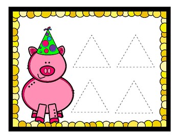 Preview of If You Give a Pig a Party Tracing Practice