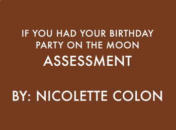 Preview of If You Had a Birthday Party on the Moon - ASL Assessment (Part 2)