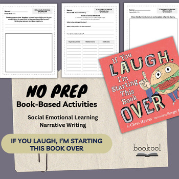 Preview of If You Laugh, I'm Starting This Book Over | Social Emotional Activities