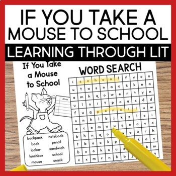 Preview of If You Take a Mouse to School Laura Numeroff Book Companion