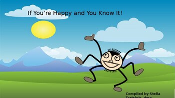 Preview of If Your Happy and You Know It!  Song as a Powerpoint Sing-a-long For ESL