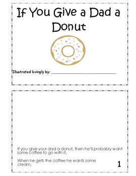 Preview of If you Give a Dad a Donut Father's Day Activity