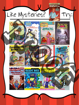 Preview of If you LOVE A to Z Mysteries......TRY these - Reading Recommendation Poster