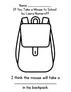 Preview of If you Take a Mouse to School | Free Printable