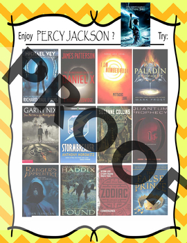 Preview of If you like Percy Jackson by Rick Riordan, try these..... Book Recommendations