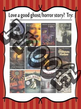 Preview of If you like ghost stories...Try these Halloween Reads! (middle school genre)