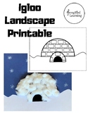 Igloo Landscape Printable | Winter Activity | Winter Craft