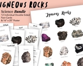 Igneous Rocks Science BUNDLE, handmade watercolor volcanic rocks