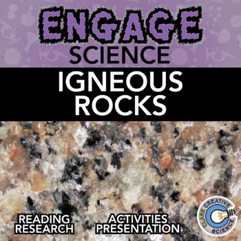 Preview of Igneous Rocks Resources - Reading, Printable Activities, Notes & Slides