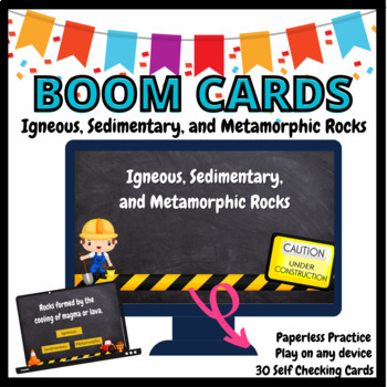 Preview of Igneous, Sedimentary, and Metamorphic Rocks BOOM Cards