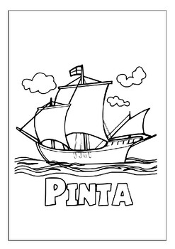 columbus three ships coloring pages