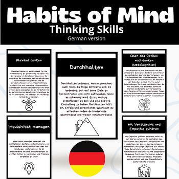 Preview of Ignite critical thinking - Explore 16 habits of mind with Minds in Motion German