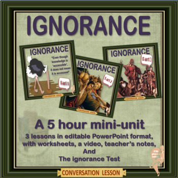 Preview of Ignorance- An ESL adult conversation lesson in Google drive