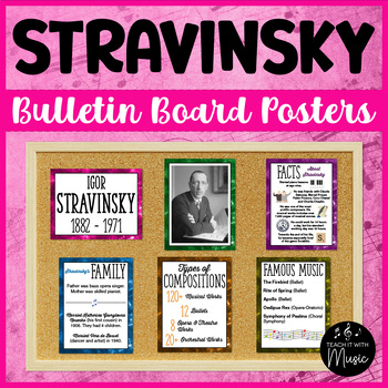 Preview of Igor Stravinsky Bulletin Board Poster Set