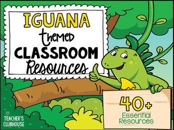 Preview of Iguana Classroom Decor | Iguana Theme