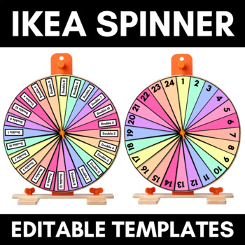 Preview of Ikea Spinner Editable Templates for Classroom Management & Daily Review