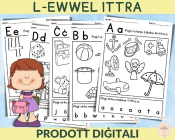 Preview of Il-Ħoss tal-Ewwel Ittra, Karti ta' Taħriġ għas-Snin Bikrin, Kindergarten 1 u 2
