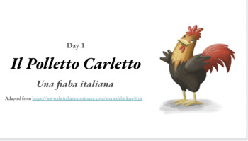 Preview of Il Polletto Carletto (Chicken Little) - 5 lessons, Italian