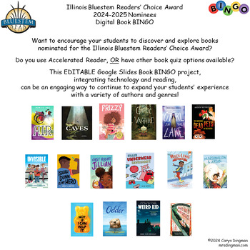 Preview of Illinois Bluestem Award 2025 Nominees Digital Book BINGO
