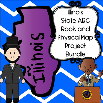 Preview of Illinois Bundle--Illinois ABC Book and Physical Map Research Projects