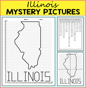 Preview of Illinois Coordinate Graphing Picture - Spring Activities - Spring Math