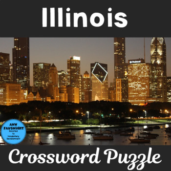 Illinois Crossword Puzzle by Ann Fausnight Teachers Pay Teachers