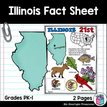 Preview of Illinois Fact Sheet for Early Readers - A State Study