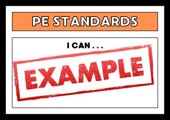 Preview of Illinois PE Standards I Can Statement Cards for Elementary