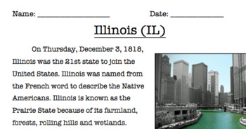 Preview of Illinois Reading Comprehension