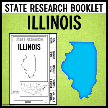 Preview of Illinois State Report Research Project Tabbed Booklet | Guided Research
