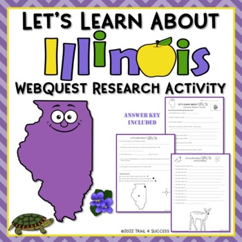 Preview of Illinois State Webquest Informational Reading Research Activity Worksheets