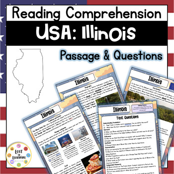 Preview of Illinois || US States || Information Text Close Reading Comprehension