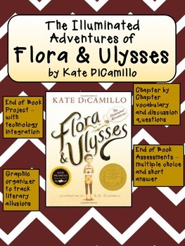 Preview of Flora and Ulysses Novel Guide with Technology and Test