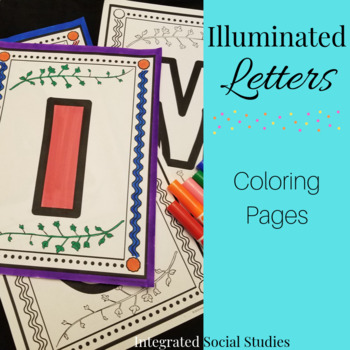 Preview of Illuminated Letters Coloring Pages