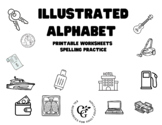 Illustrated Alphabet for ESL - Printable Worksheets